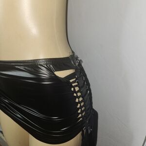 NWT FN  faux leather micro mini skirt